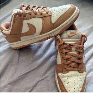 Nike Women’s Low-Top Sneakers in White and Tan